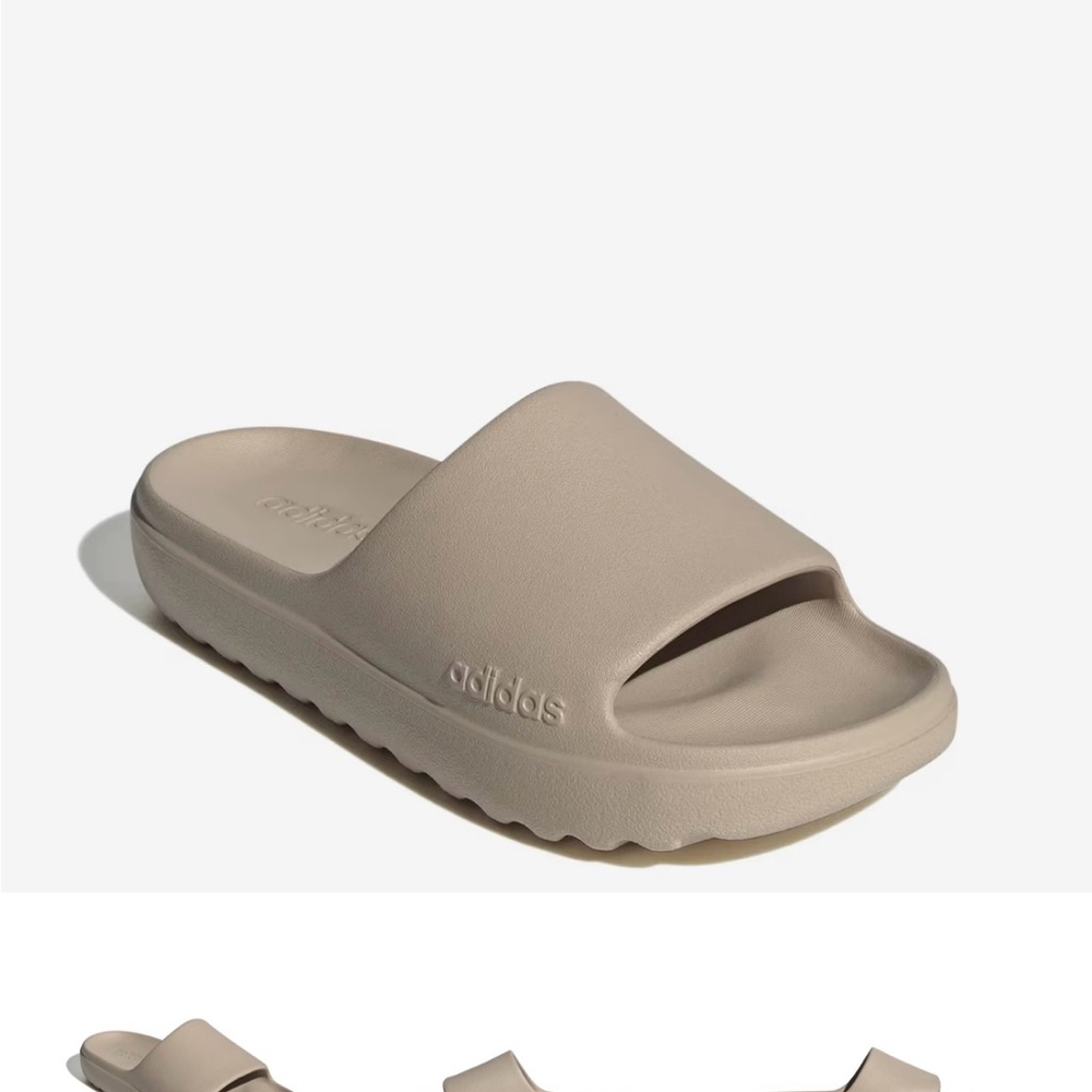 Adidas Taupe Slide Sandals